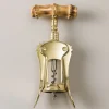 Bamboo root Brass double lever corkscrew