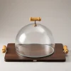Bamboo root Cheese cutting board with dome