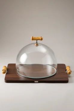 Bamboo root Cheese cutting board with dome
