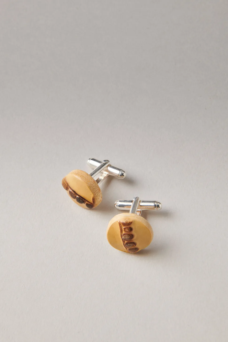 Bamboo root Cuff-links