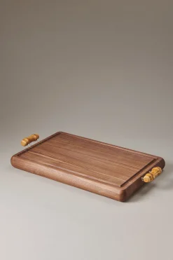 Bamboo root Cutting board with handles