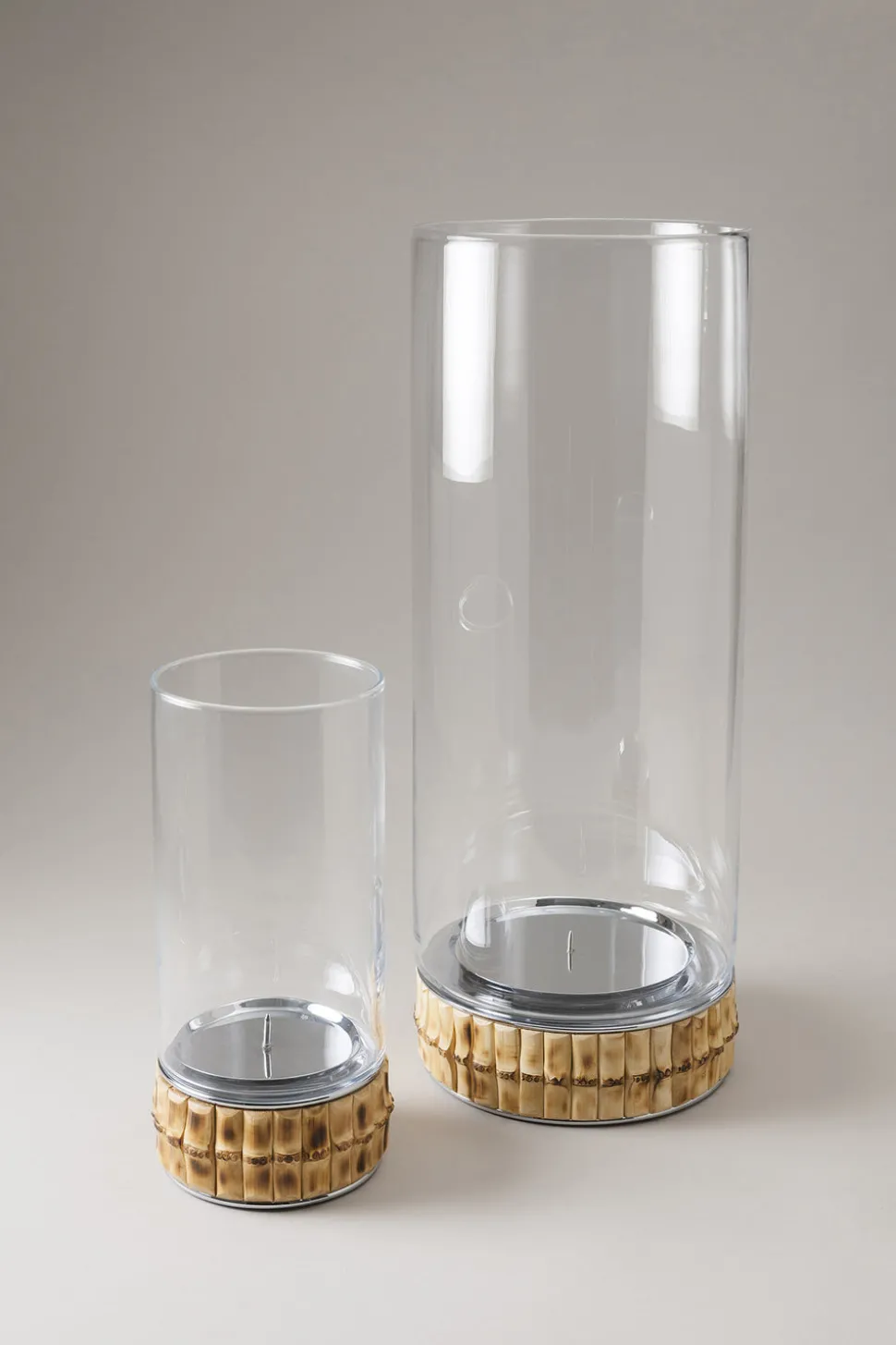 Bamboo root Flower vase/candle holder