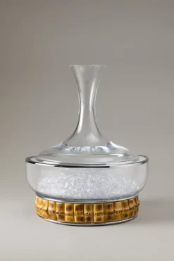 Bamboo root Ice bucket for decanter