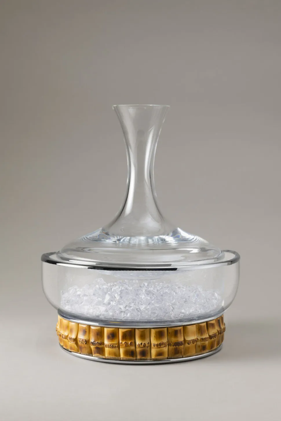 Bamboo root Ice bucket for decanter