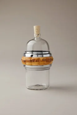 Bamboo root Mini oil and vinegar bottle
