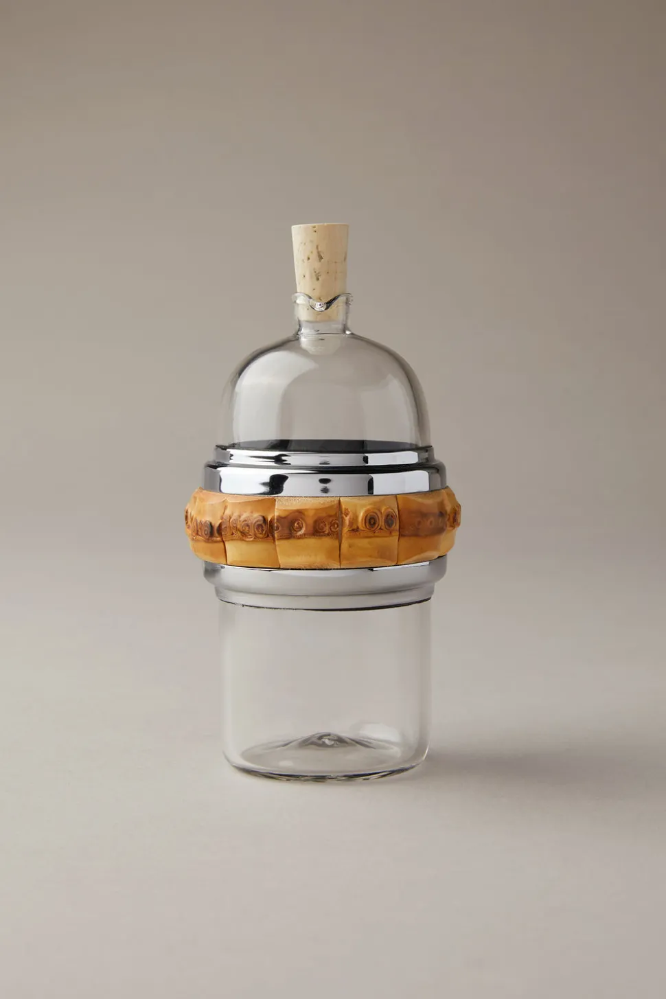 Bamboo root Mini oil and vinegar bottle