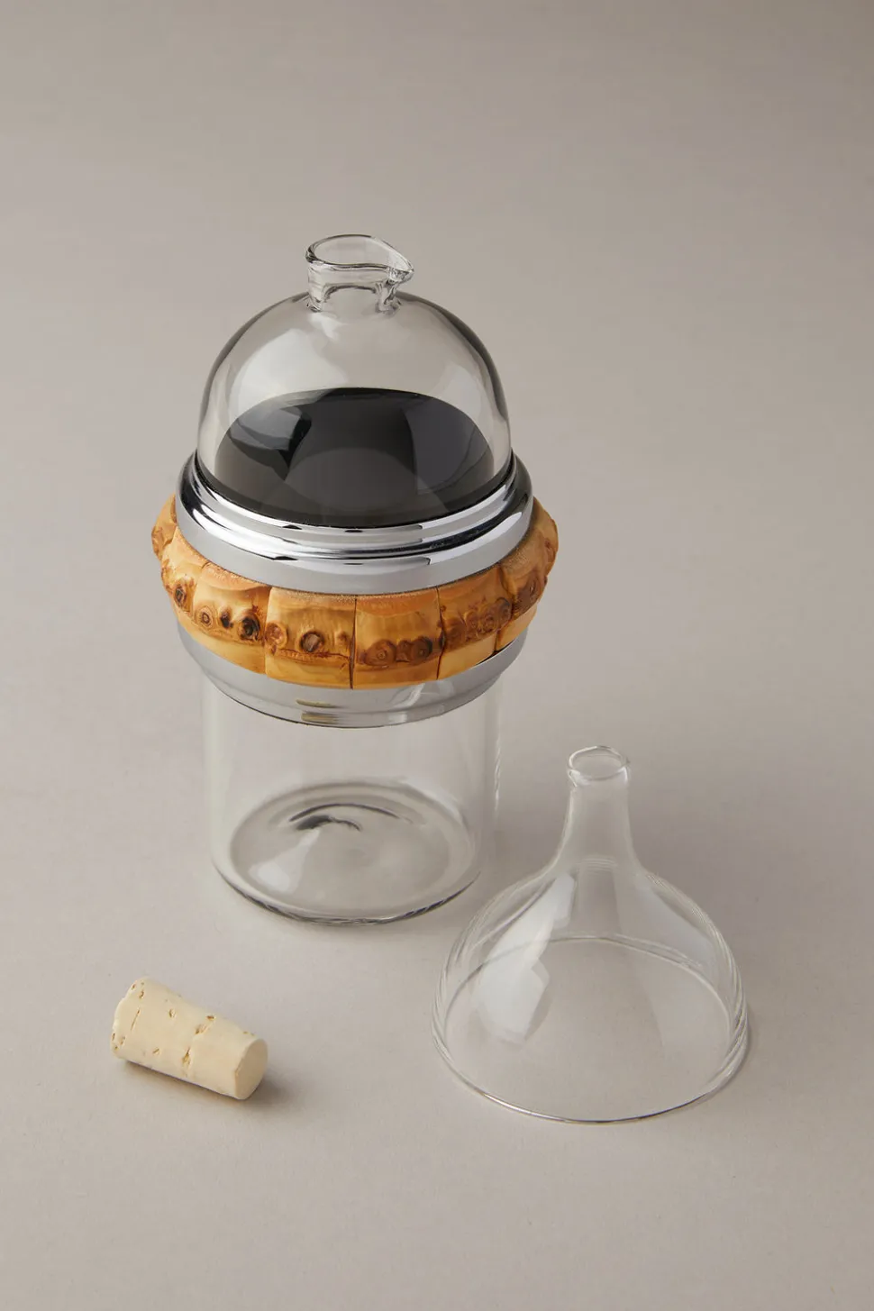 Bamboo root Mini oil and vinegar bottle