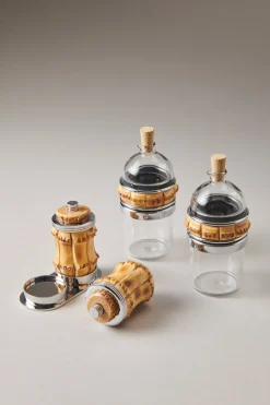 Bamboo root Mini oil and vinegar bottle