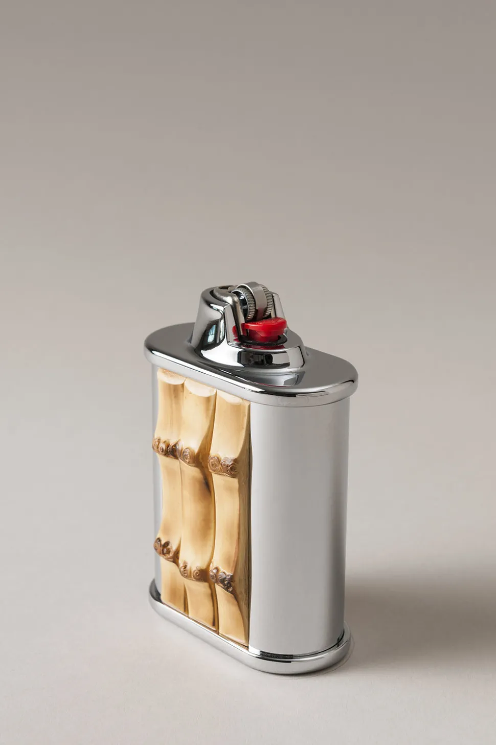 Bamboo root Oval Bic desk lighter holder
