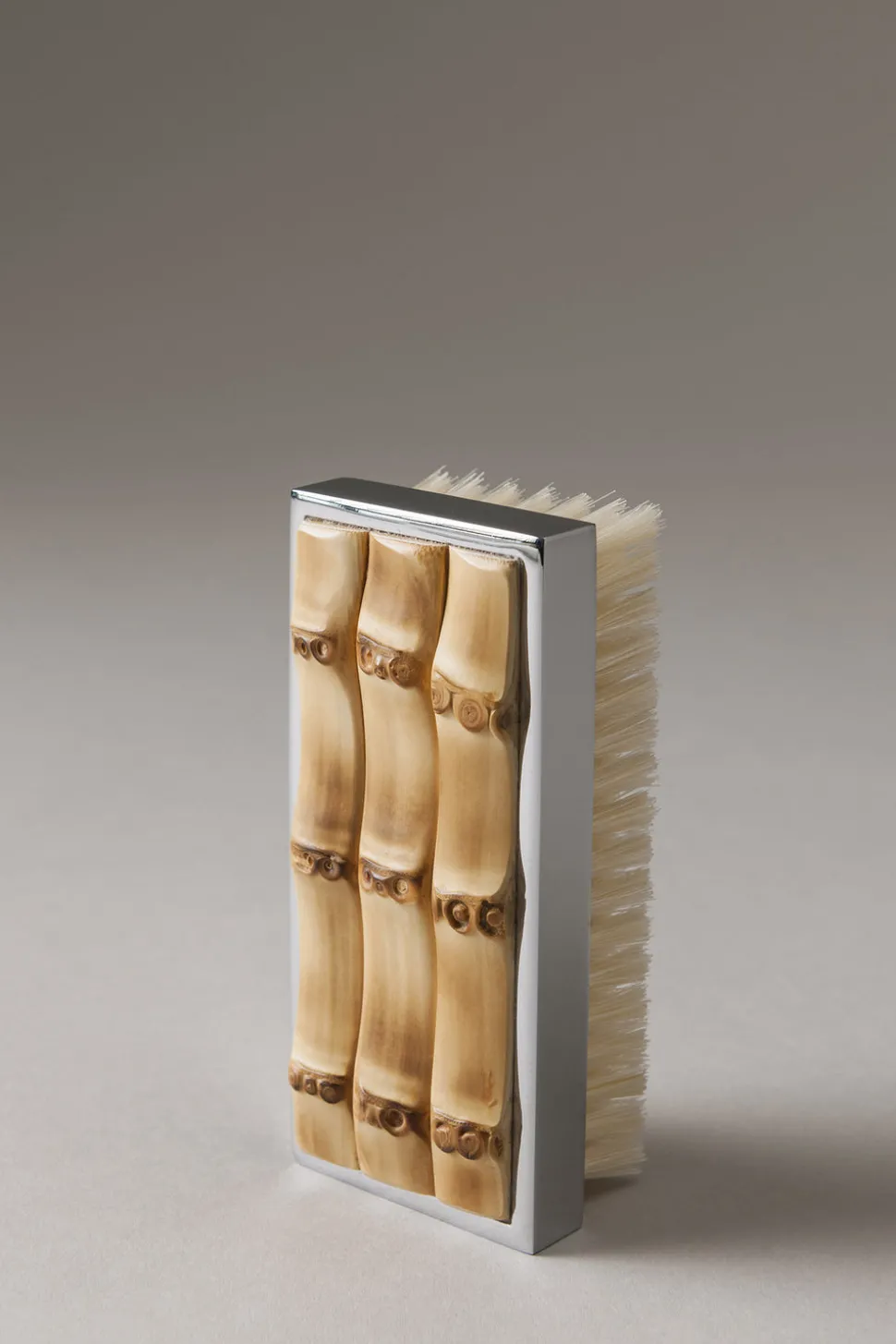 Bamboo root Rectangular nail brush