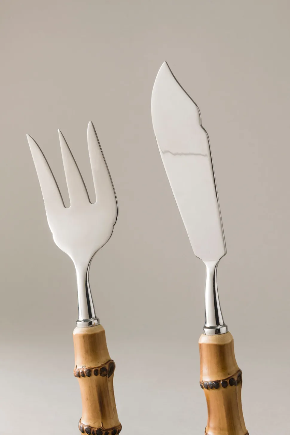 Bamboo root Serving fish set