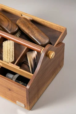 Bamboo root Shoe care box
