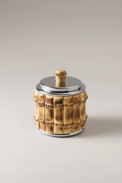 Bamboo root Toilet ear picks jar