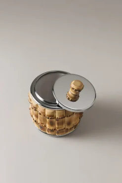 Bamboo root Toilet ear picks jar