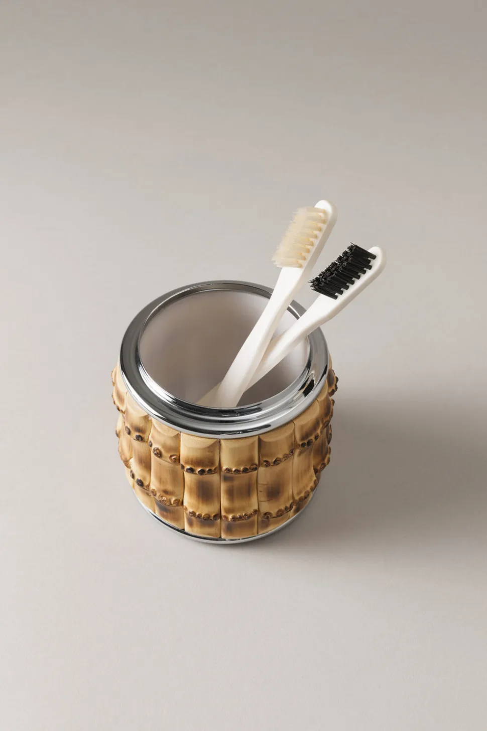 Bamboo root Toilet toothbrush pot