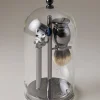 Black nikel Shaving set with glass dome