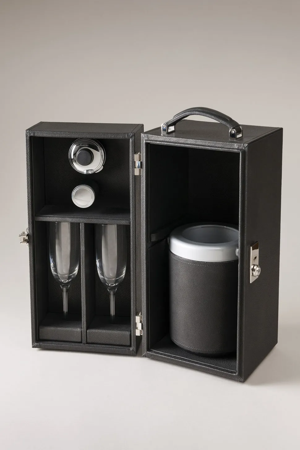 Calfskin Champagne travelling box