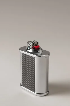 Carbon fiber Oval Bic desk lighter holder