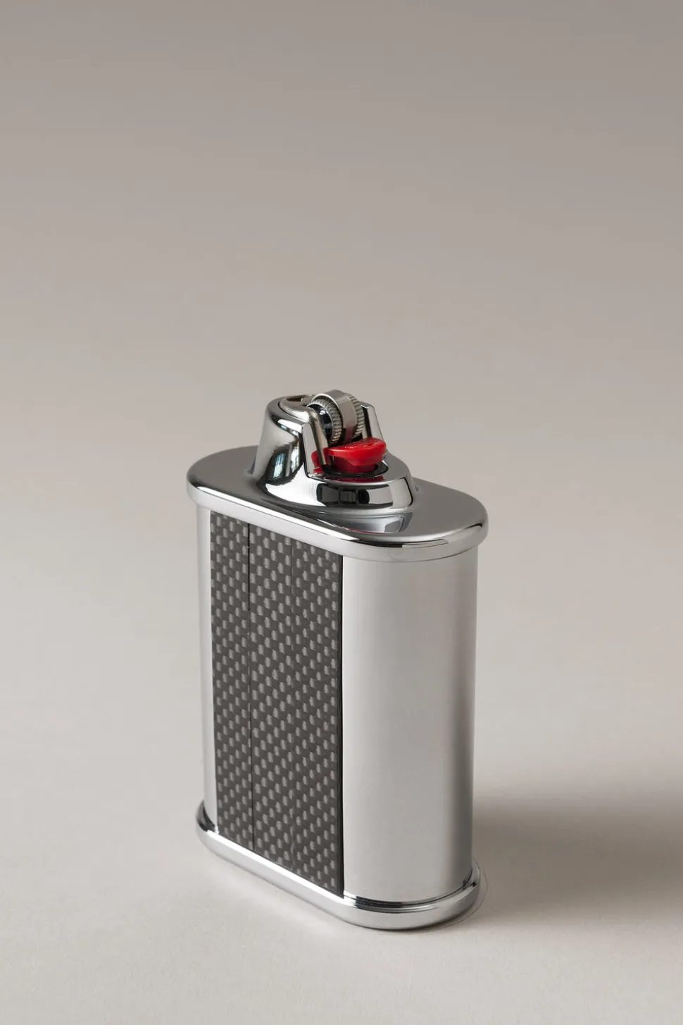 Carbon fiber Oval Bic desk lighter holder