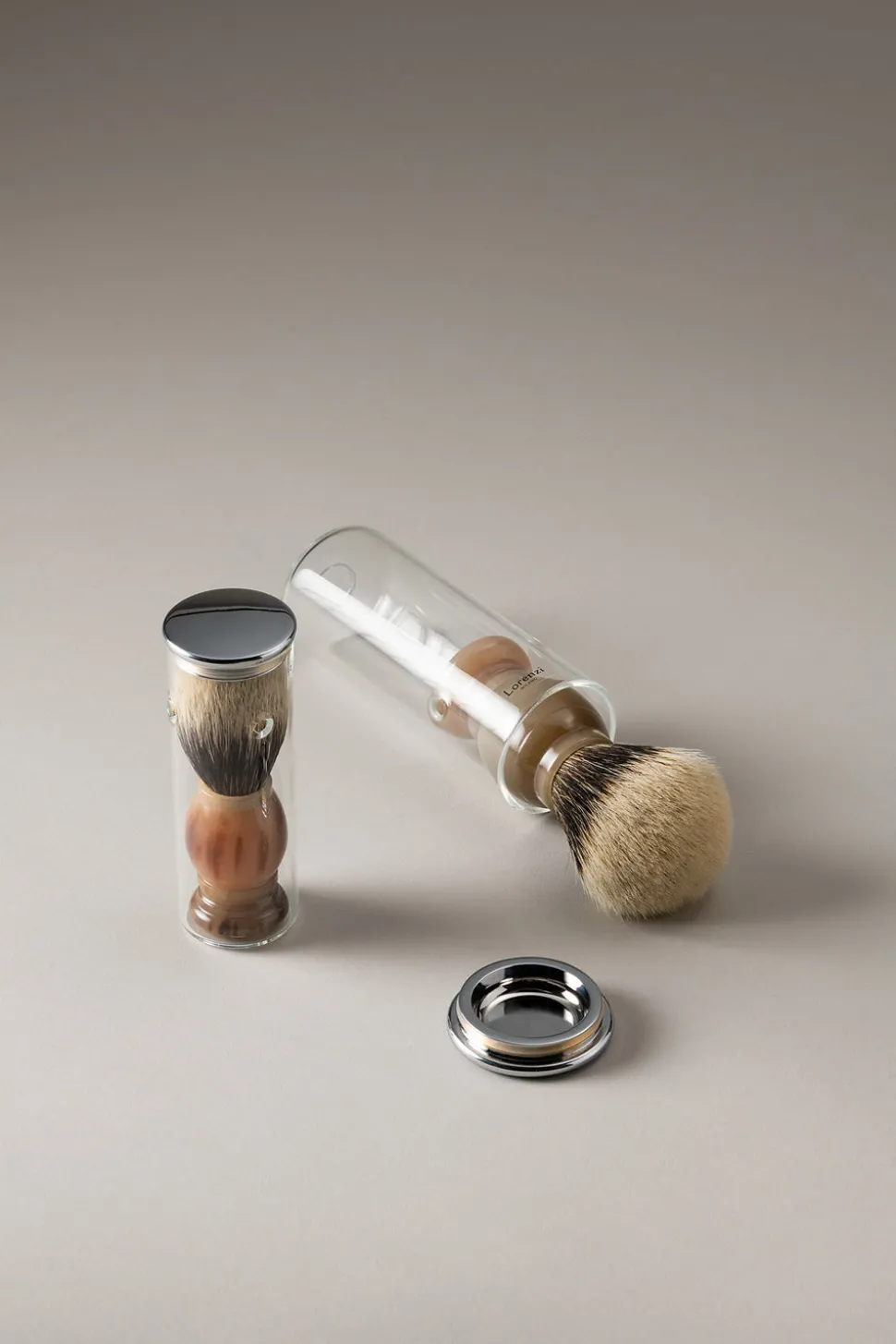 Chrome plated brass Cylindrical brush holder