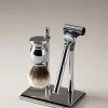 Chrome plated brass Rectangular shaving set