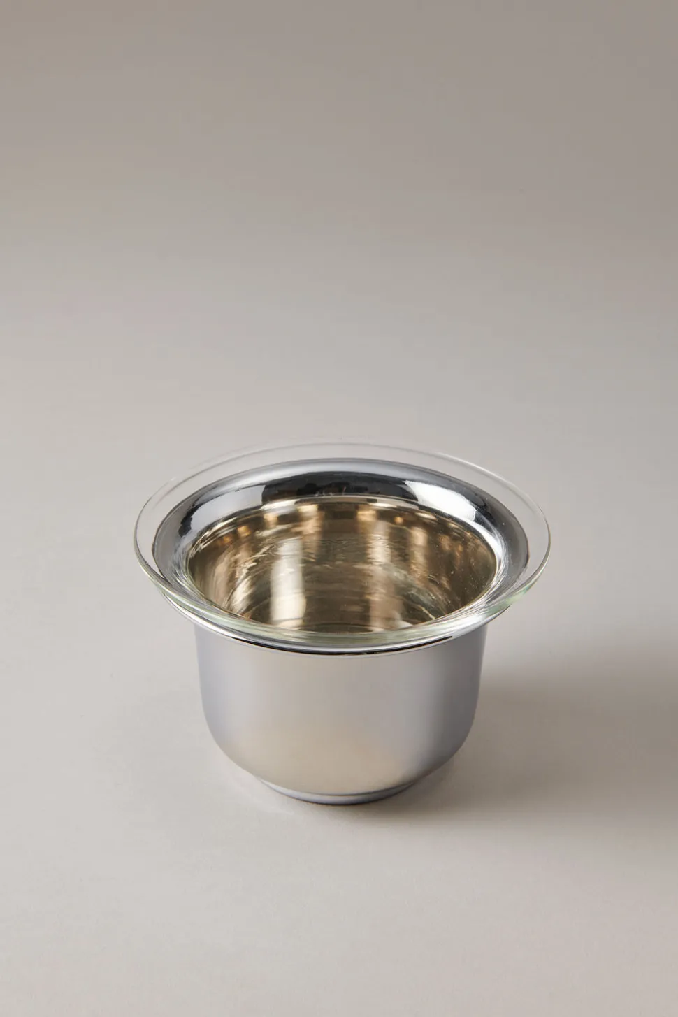 Chrome plated brass Shaving mug