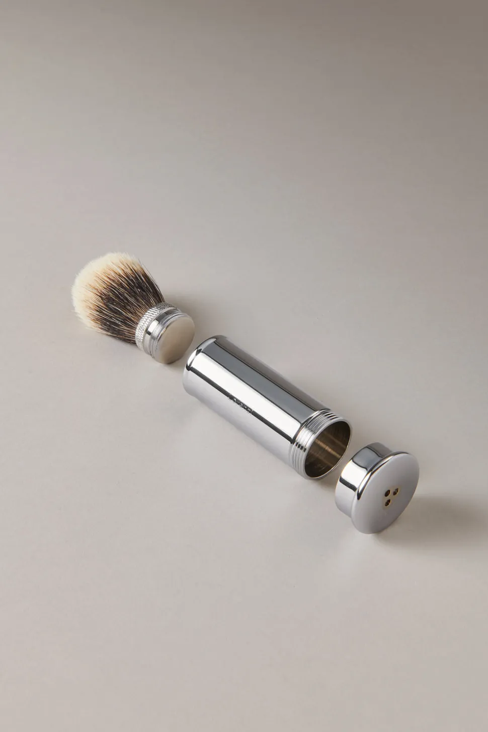 Chrome plated brass Traveling shaving brush