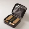 Lambskin Travelling shoe care set with Ovangkol brushes