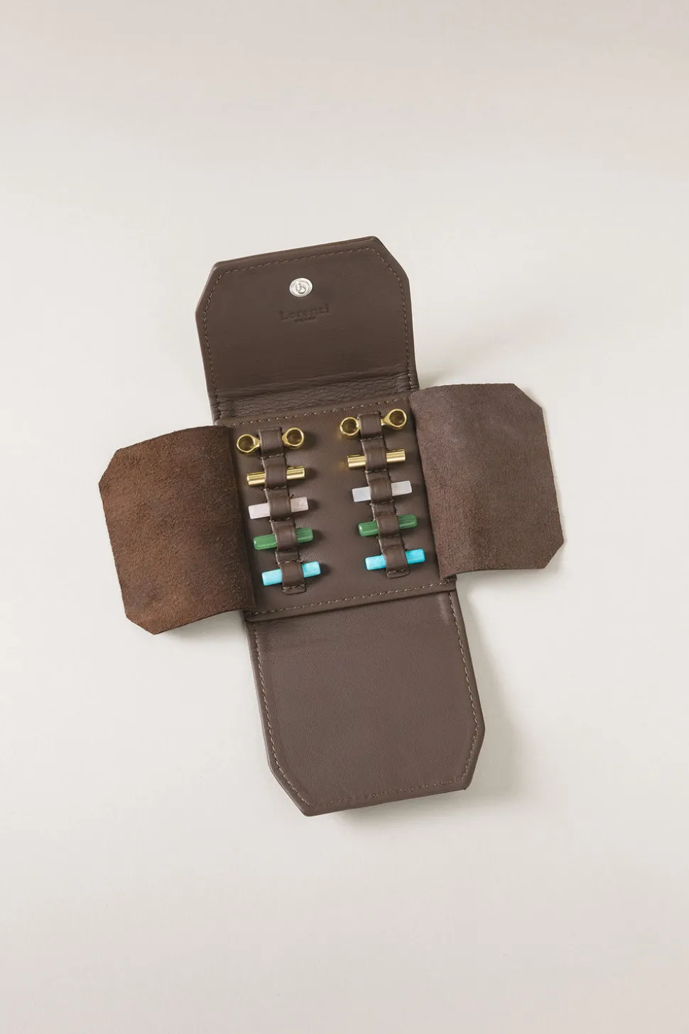 Lambskin Variable gold plated cuff-links set
