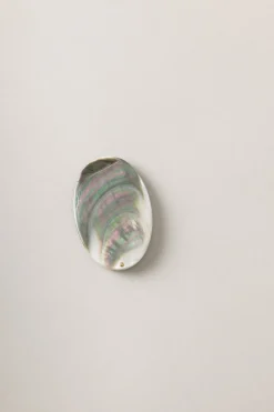 Mother of pearl Oval shaped handbag mirror