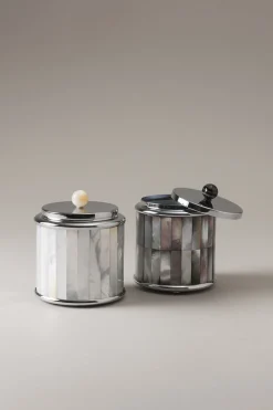 Mother of pearl Toilet ear picks jar