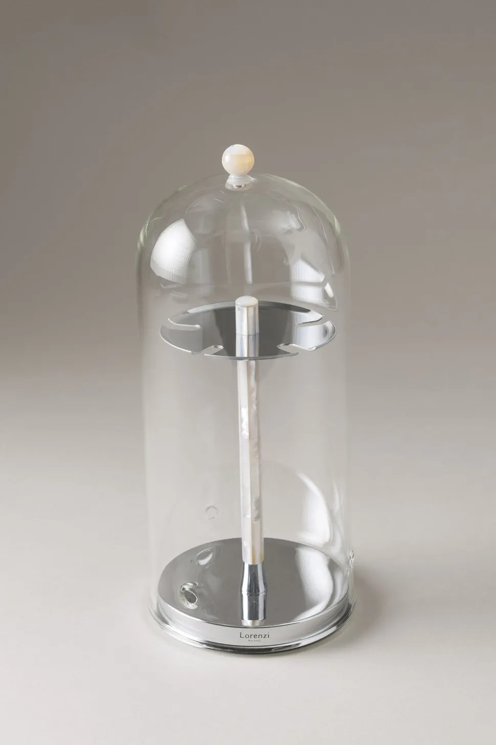 Mother of pearl Toilet tooth-brush holder with glass covering