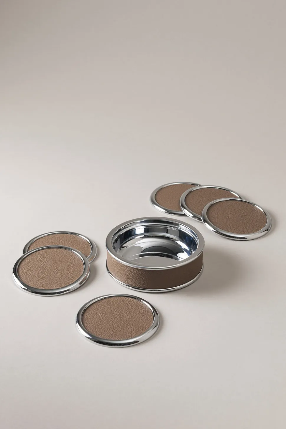 Nautical leather Coaster set
