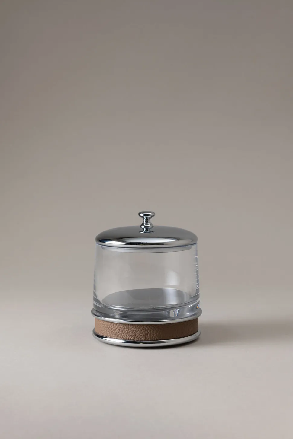 Nautical leather Small candle holder