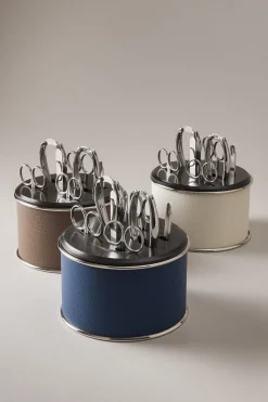 Nautical leather Toilet manicure set