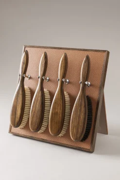 Pigskin Double brush rest with 4 brushes
