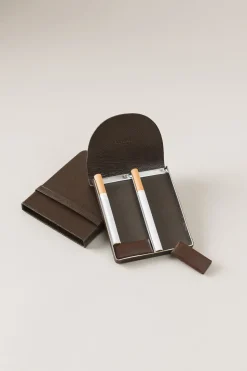 Saffiano style leather Large cigarette case