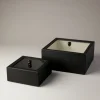 Scatola quadrata con coperchio in vetro - springbok - Rectangular box with glass lid in springbok