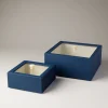 Scatola quadrata con coperchio in vetro - madreperla - Rectangular box with glass lid in mother of pearl