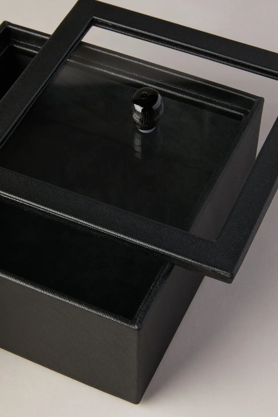 Scatola quadrata con coperchio in vetro - springbok - Rectangular box with glass lid in springbok
