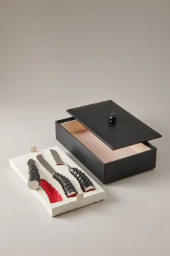 Springbok Cheese knife set deluxe case