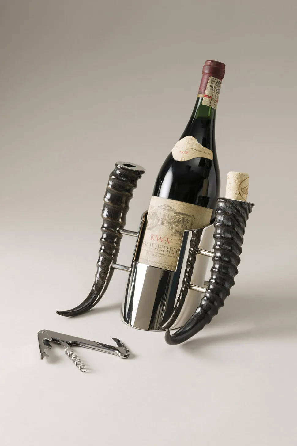 Springbok Wine bottle rest with handles