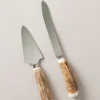 Stag antler Cake and knife server (individual components)