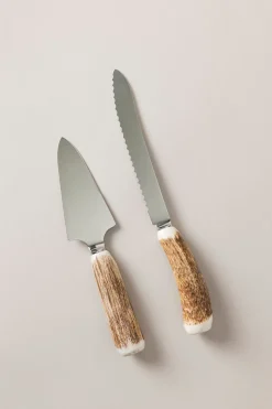 Stag antler Cake and knife server (individual components)