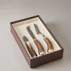 Stag antler Cheese knife set deluxe case