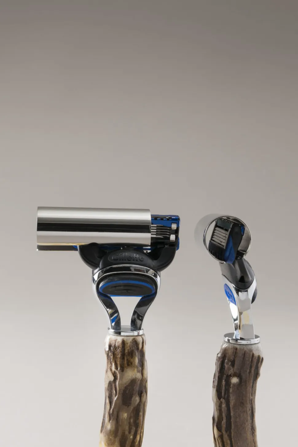 Stag antler Fusion razor in stag horn