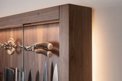 Stag antler Large cabinet wall-mounted knives set