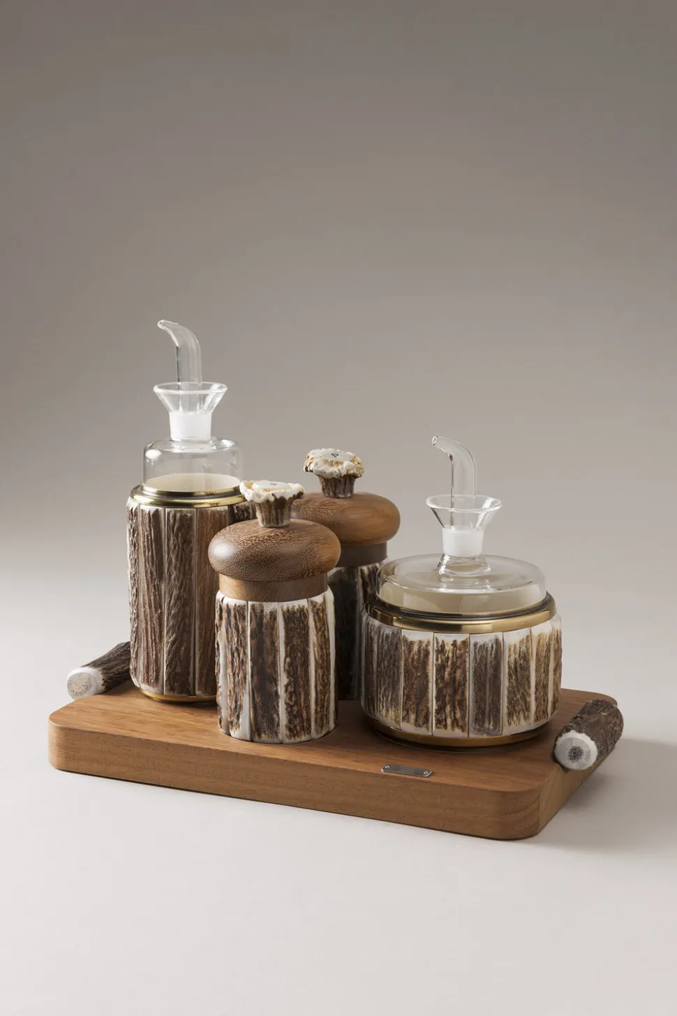 Stag antler Large pourer set