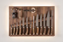 Stag antler Medium wall-mounted knives set