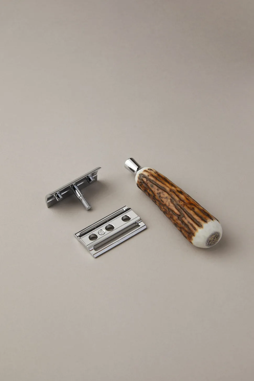 Stag antler OId style safety razor